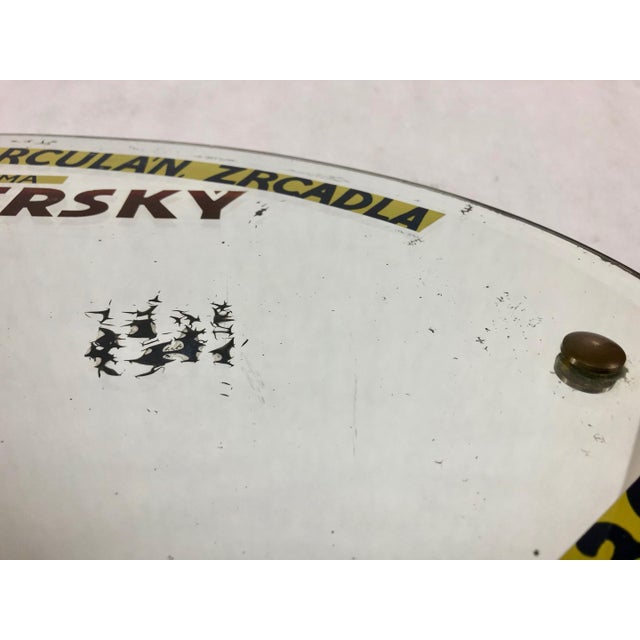 Art Deco Advertising Mirror from Brno, Czech Republic, 1930s, in Good conditions. Designed 1920 to 1949