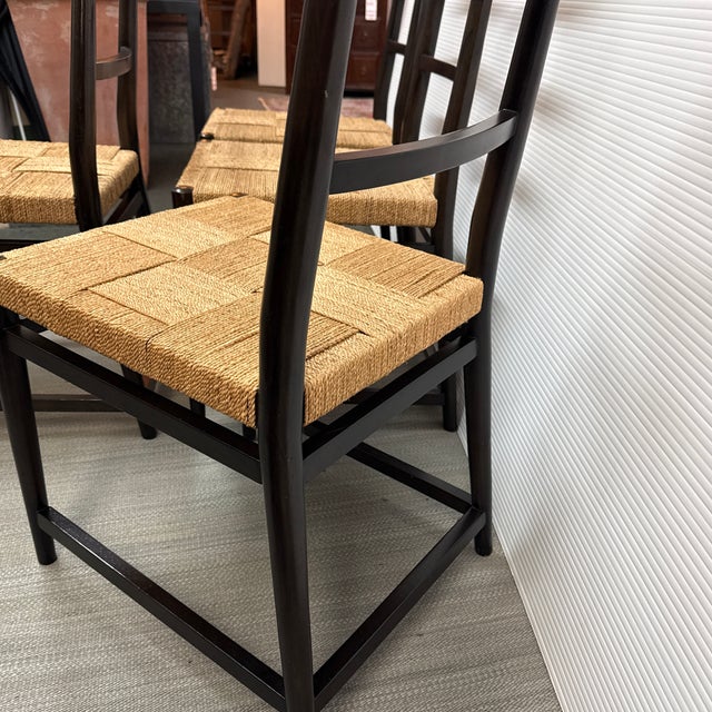 Rustic Farmhouse Ladderback Dining Side Chairs, Set of Four For Sale - Image 9 of 12