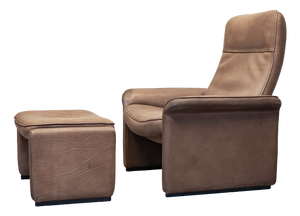 Lounge Chair with Ottoman from de Sede, Switzerland, 1960s, Set of 2