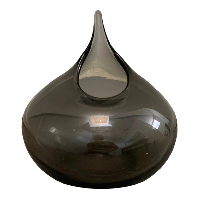 Vintage Late 20th Century Colored Glass Vase For Sale