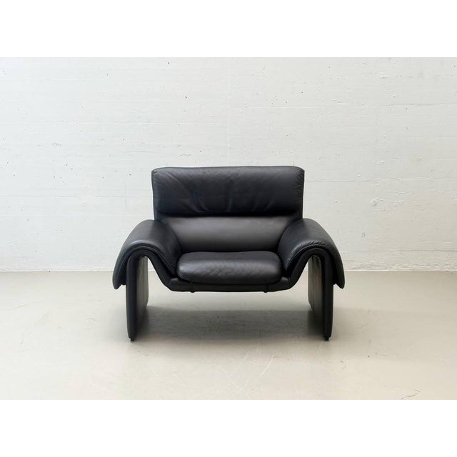 DS-2011 Chair in Black Leather from de Sede, Switzerland, 1980s For Sale - Image 4 of 16