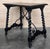 Wood 19th Spanish Side Table with Cared Turned Legs and Iron Stretcher For Sale - Image 7 of 18