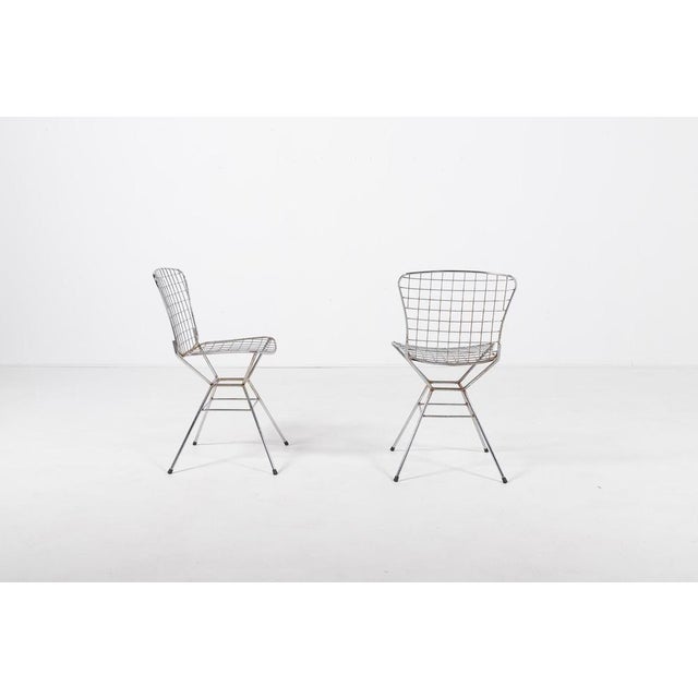 Architectural Steel Wire Chairs, 1970s, Set of 2 For Sale - Image 4 of 9