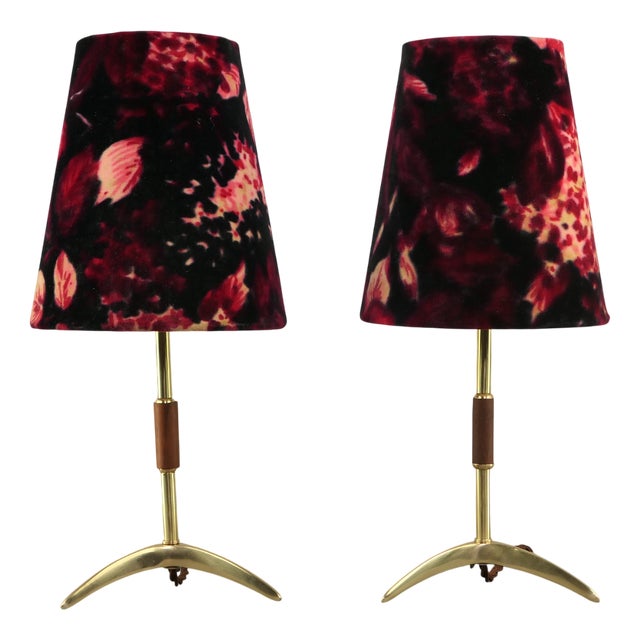 Italian Table Lamps attributed to Rupert Nikoll, 1950s, Set of 2 For Sale