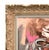 This artwork is an acrylic and mixed media painting on canvas. It is framed in a 1930s French carved wooden frame in...