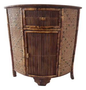 Burnt Bamboo Corner Table
