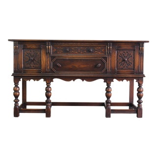 20th Century Spanish Walnut Console Table For Sale