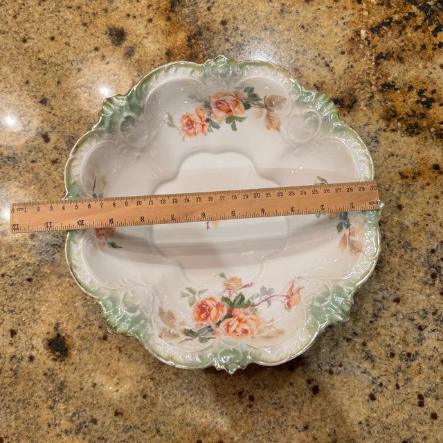 Up for sale is a original antique R.S. Prussia porcelain master bowl featuring the iconic red star mark on the bottom....