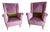 Vintage Mauve Armchairs, 1950s, Set of 2 For Sale