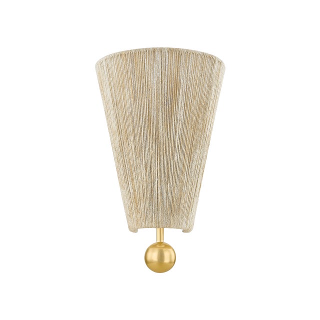 Mitzi Song 8.25 in. 1 Light Wall Sconce in Aged Brass Finish For Sale - Image 10 of 10