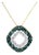 14K Yellow Gold Plated .925 Sterling Silver 1/2 Cttw Color Treated Diamond Square Pendant Necklace (Blue, Yellow, I2-I3 Clarity) For Sale