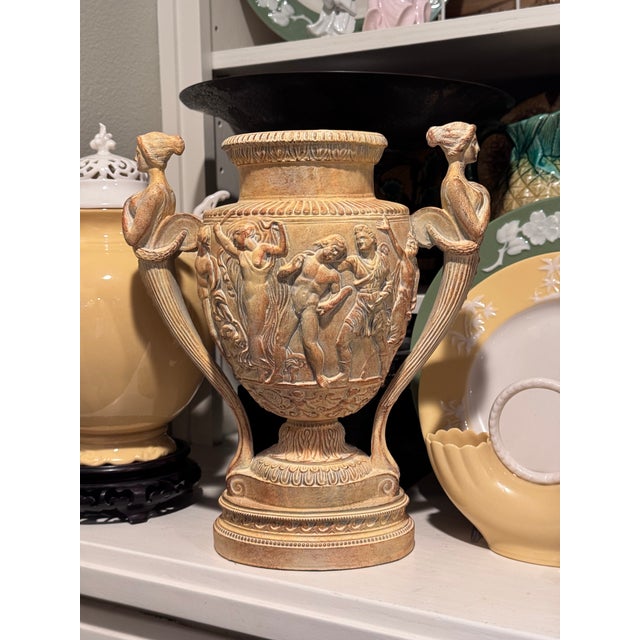 Heavy for its size and unusually well finished with depth and variety of color, here is a stately late 20th century...