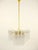 Icicle Brass Ice Glass Chandelier attributed to Kinkeldey, Germany, 1960s For Sale - Image 3 of 11
