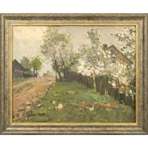 Bloom in Tukums, Oil on Board, 20th Century For Sale - Image 4 of 4