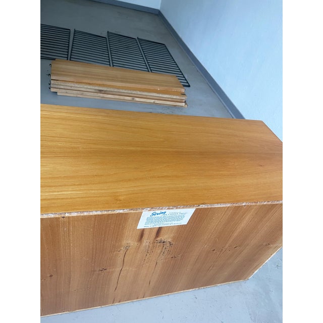 Mid-Century String Shelf and Cupboard in Gold Ash by Nisse and Kajsa Strinning, Sweden, 1960s For Sale - Image 13 of 18