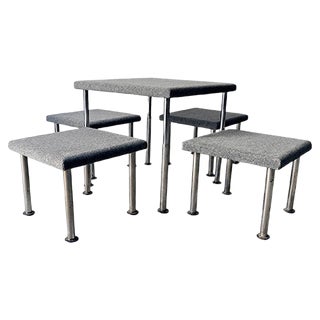 Talponia Dining Table & 4 Stools Set by Roberto Gabetti & Aimaro Isola for ARBO, 1969, Set of 5 For Sale