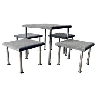 Talponia Dining Table & Stools Set by Roberto Gabetti & Aimaro Isola for ARBO, 1969, Set of 5 For Sale