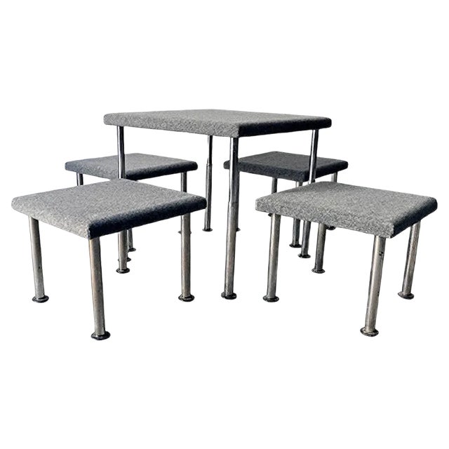 Talponia Dining Table & Stools Set by Roberto Gabetti & Aimaro Isola for ARBO, 1969, Set of 5 For Sale