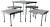 Talponia Dining Table & Stools Set by Roberto Gabetti & Aimaro Isola for ARBO, 1969, Set of 5 For Sale