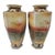 Pair Antique Nippon Imperial Mark Hand Painted Landscape Vases Moriage Gilt Porcelain 9.5” For Sale - Image 16 of 18