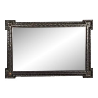 Large Dutch 19th Century Ebonized Wall Mirror For Sale