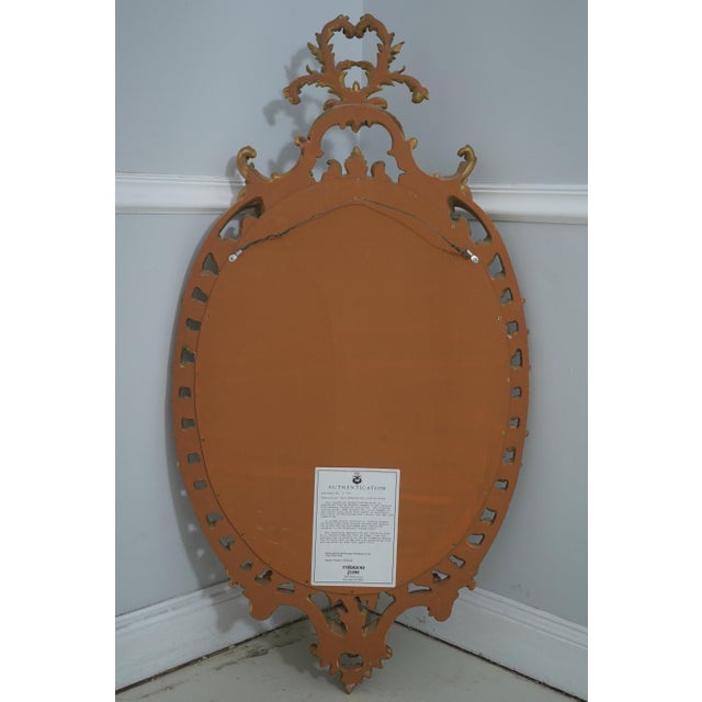 Pair Mirror Fair Colonial Williamsburg Oval Looking Glass Mirrors For Sale - Image 10 of 12