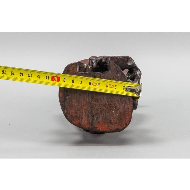 Art Deco Carved Wooden Eagle Sculpture with Glass Eyes, 1960s For Sale - Image 14 of 18