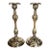 Metal Vintage Silverplate Tall Candle Sticks Art Nouveau Reposées For Sale - Image 7 of 7