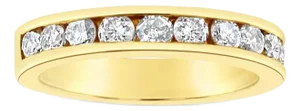 3MM One Carat Channel Set Diamond Wedding Band, Size 9