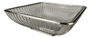 Mid-Century Modern Silver-Plated Fruit Basket with Glass Insert by Carl Deffner