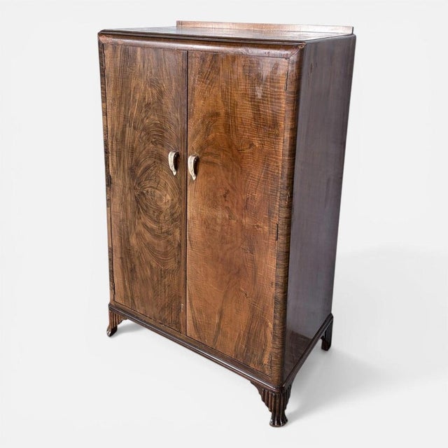 Art Deco Walnut Compact Wardrobe, 1930s For Sale - Image 10 of 10