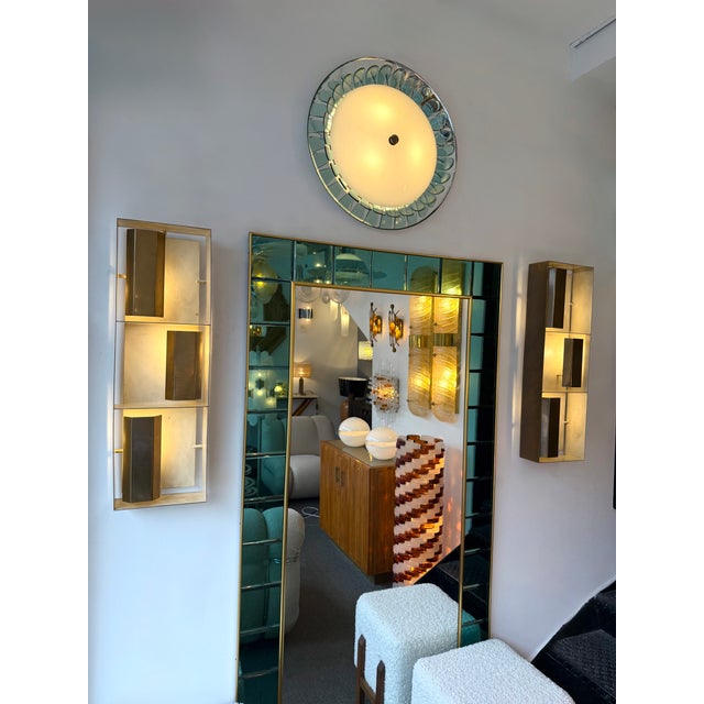 Sconce Mirror and Glass by Fontana Arte. Italy, 1950s For Sale - Image 13 of 14