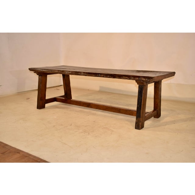 19th Century 19th Century Chestnut Live Edge Coffee Table From France For Sale - Image 5 of 9