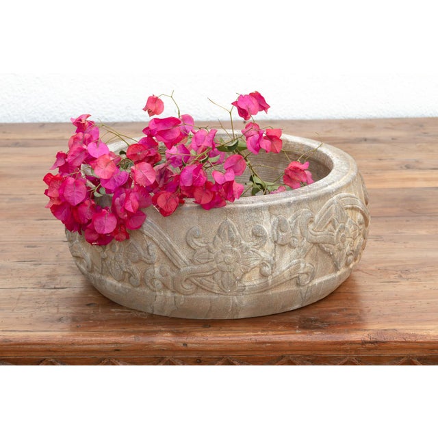 Stone Manor House Hand-Carved Stone Vessel For Sale - Image 7 of 7