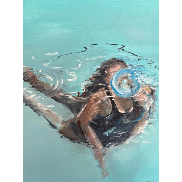 Suspended, Original 6x6 Inch Oil Painting by Jessica Fairley For Sale - Image 4 of 5