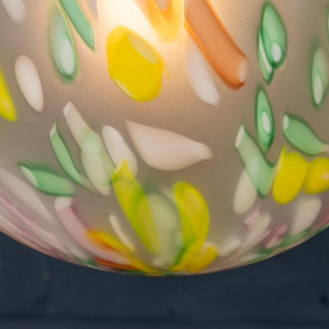 Italian Hand Blown Light Bulb Shaped Ceiling Light from Due P, 1980s For Sale - Image 6 of 15