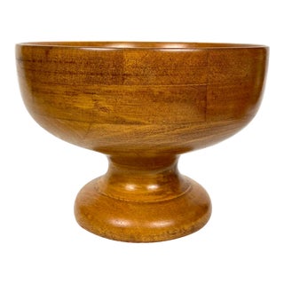 Vintage Mahogany Pedastle Bowl For Sale