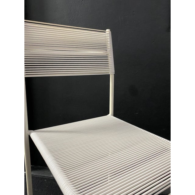 Metal Giandomenico Belotti White Spaghetti Chair for Alias Italy, 1980s For Sale - Image 7 of 12
