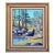 California Landscape Painting of Pond With Ducks, Signed Oil on Canvas by Luke Stamos For Sale