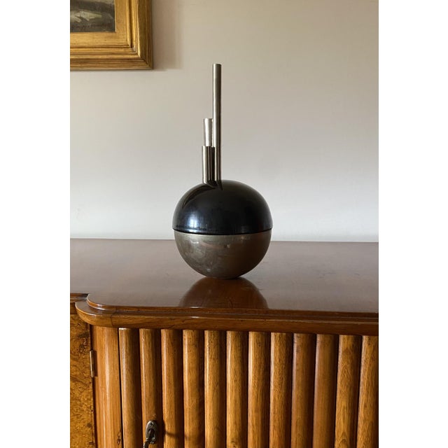 Vintage Ceramic Spherical Vase by Mario Bertozzi, 1970s For Sale - Image 4 of 18