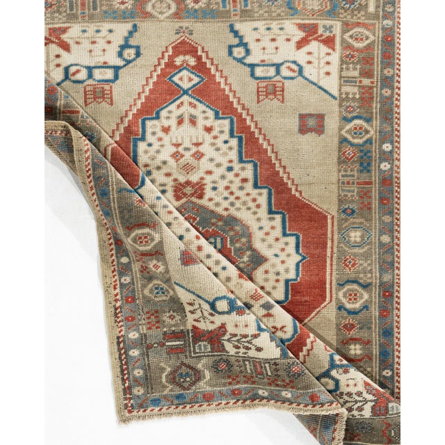 Vintage Circa 1940 Turkish Oushak Area Rug 2ft 11in X 3ft 9in For Sale - Image 4 of 7
