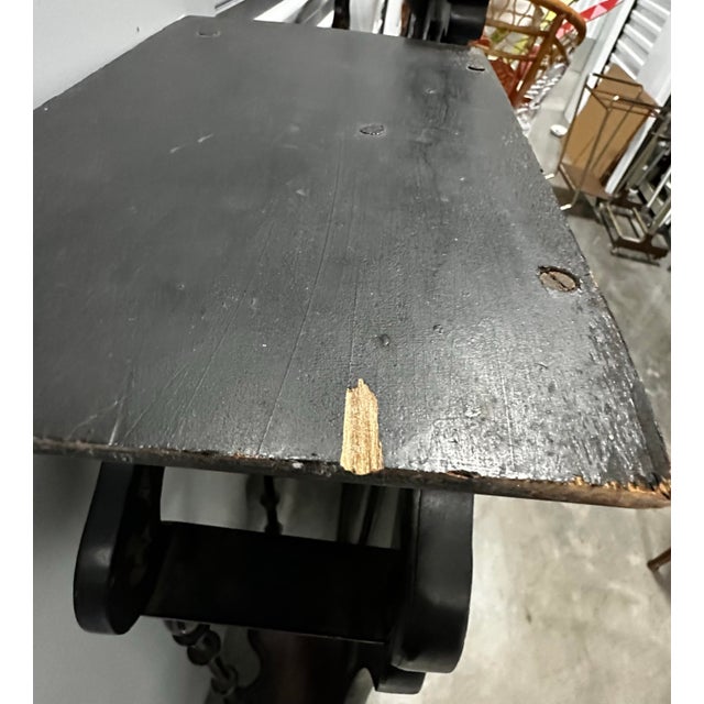 Antique Ebonized Victorian Architectural Mirror With 3 Beveled Mirrors & Shelves – Chippendale Revival For Sale - Image 12 of 12