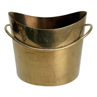 Italian Brass Bottle Chiller Ice Bucket, 1970s For Sale