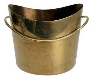 Italian Brass Bottle Chiller Ice Bucket, 1970s