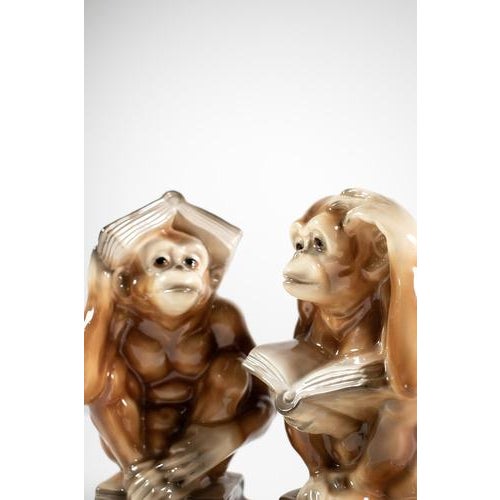 Ceramic Bookends from Norleans, Set of 2 For Sale - Image 6 of 12
