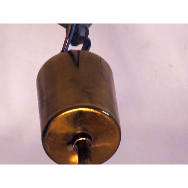 Metal Three-Level Chandelier in Brass and Faceted Glass from Kinkeldey, 1960s For Sale - Image 7 of 12