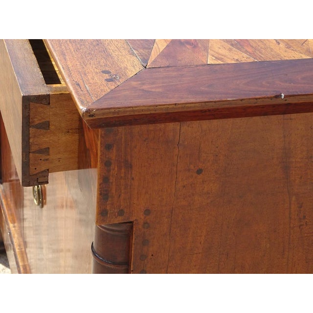 Antique Sideboard with Diamond-Shaped Wood Marquetry Top For Sale - Image 18 of 18