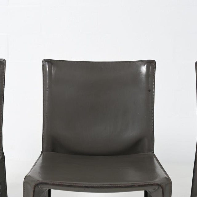 Grey Cab Chair by Mario Bellini for Cassina, 1970s For Sale - Image 12 of 18
