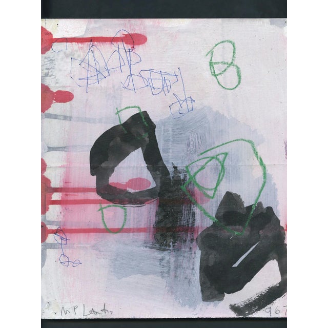 An energetic abstract work on paper by the artist M.P. Landis. The artist's abstract paintings and works on paper are the...
