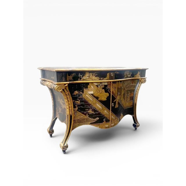 Chinoiserie 1980s Baker Furniture Stately Homes Chinoiserie Commode For Sale - Image 3 of 13
